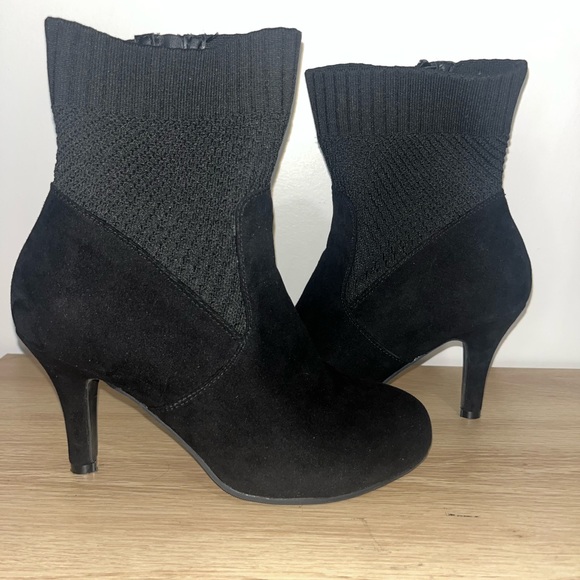 Torrid Faux Suede Textured Sock Bootie - Picture 2 of 9